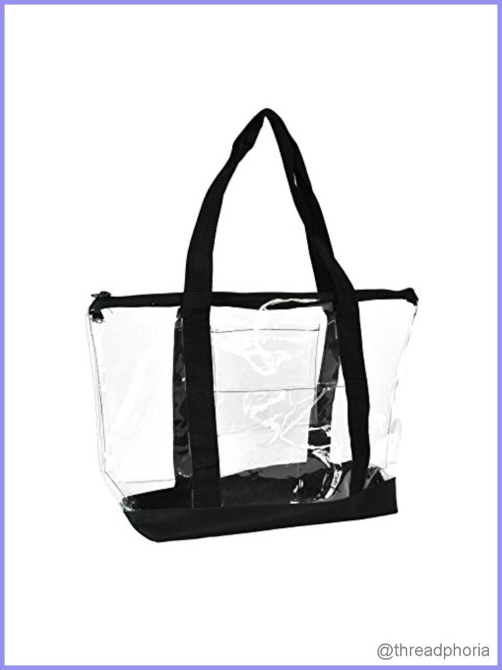 Clear PVC Tote Shoulder Bag Work Shopping Security Handbag